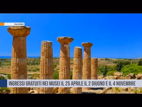 Ingressi gratuiti nei musei il 25 aprile il 2 giugno e il 4 novembre