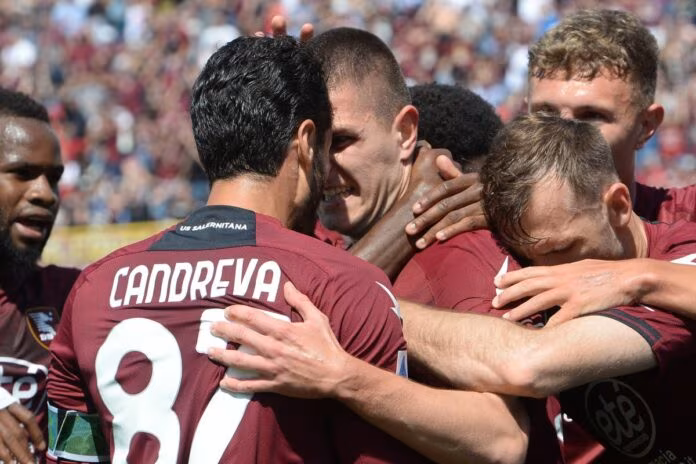Salernitana-Atalanta 1-0, decide Candreva nel recupero