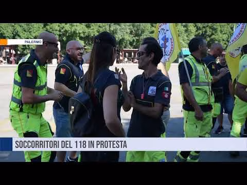 A Palermo la protesta dei soccorritori del 118