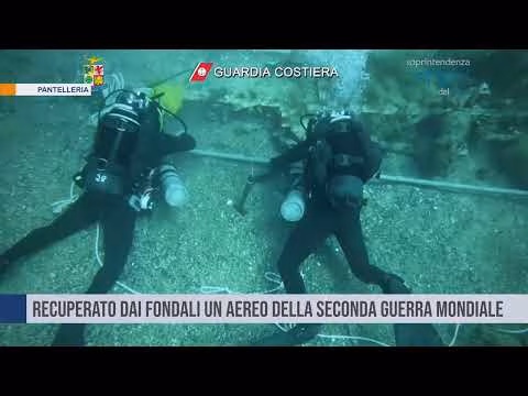 Recuperato dai fondali di Pantelleria un aereo della seconda guerra mondiale