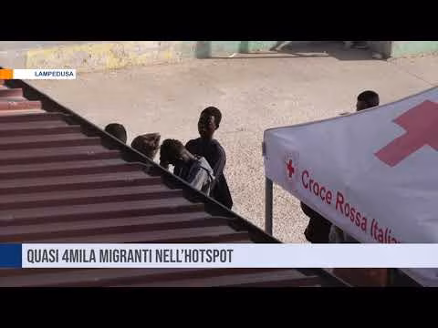 Lampedusa :quasi 4mila migranti nell’hotspot