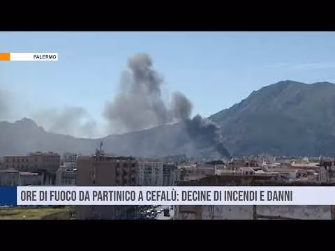 Ore di fuoco da Partinico a Cefalù: decine di incendi e danni