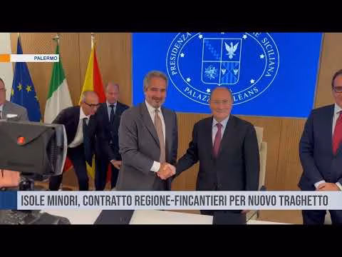 Isole minori, contratto Regione-Fincantieri per nuovo traghetto