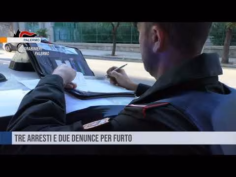 Palermo, tre arresti e due denunce per furto