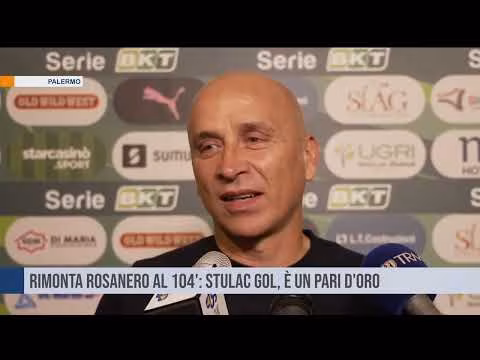 Rimonta rosanero al 104': Stulac gol, è un pari d'oro