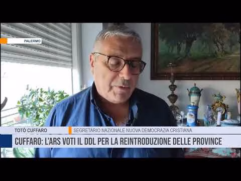 Cuffaro: l’Ars voti il Ddl per la reintroduzione delle province