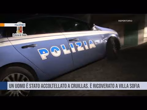 Palermo. Un uomo è stato accoltellato a Cruillas
