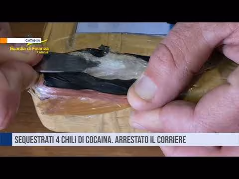 Catania. Sequestrati 4 chili di cocaina