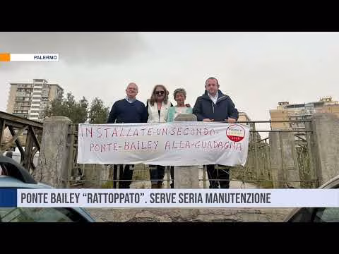 Palermo. Ponte Bailey "rattoppato"
