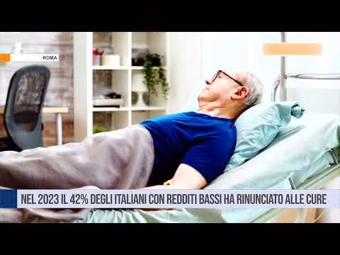 Sanità: nel 2023 il 42% degli italiani con redditi bassi ha rinunciato alle cure