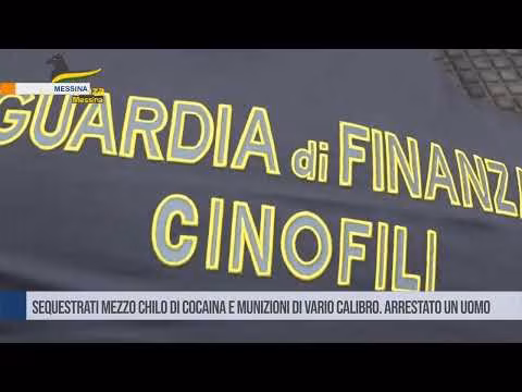 Messina. Sequestrati mezzo chilo di cocaina e munizioni di vario calibro