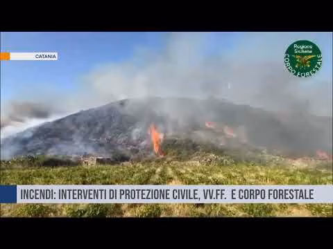 Incendi in Sicilia: interventi di Protezione civile, Vigili del fuoco e Corpo forestale