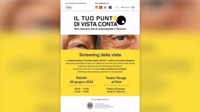 Maculopatie, a Palermo la campagna Roche “Il tuo punto di vista conta”