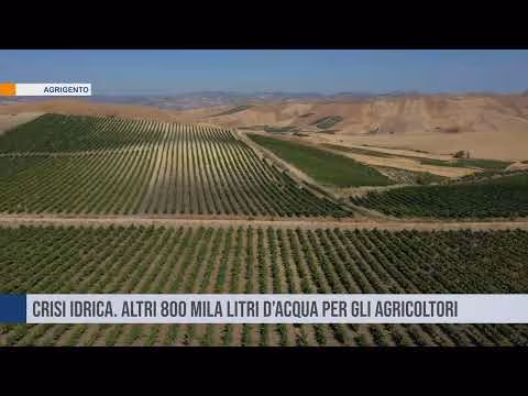 Agrigento. Crisi idrica