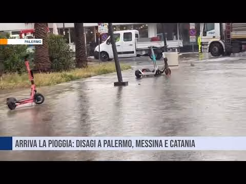 Arriva la pioggia: disagi a Palermo, Messina e Catania