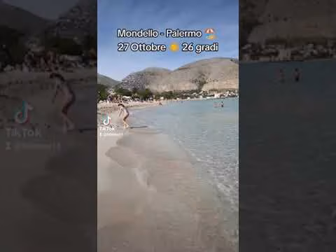 Che meraviglia ☀️🏄 27 Ottobre a Mondello 😍🏝️ Palermo ❤️ 26°C