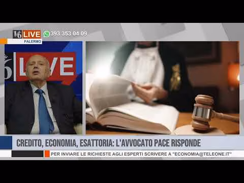 Riprende la rubrica di credito, economia ed esattoria con l'avvocato Pace