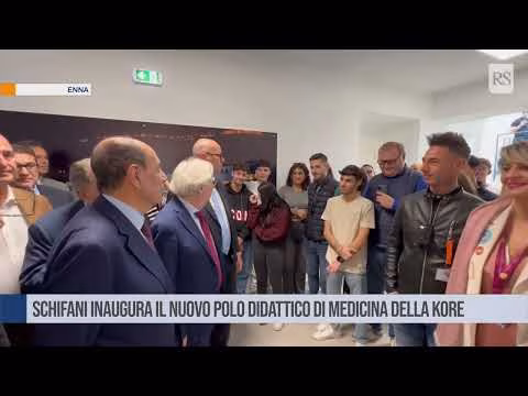 Schifani inaugura il nuovo polo didattico della scuola di Medicina della Kore di Enna