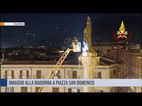 Palermo Omaggio alla Madonna a piazza San Domenico