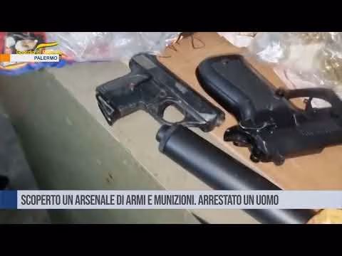 Palermo. scoperto un arsenale di armi e munizioni