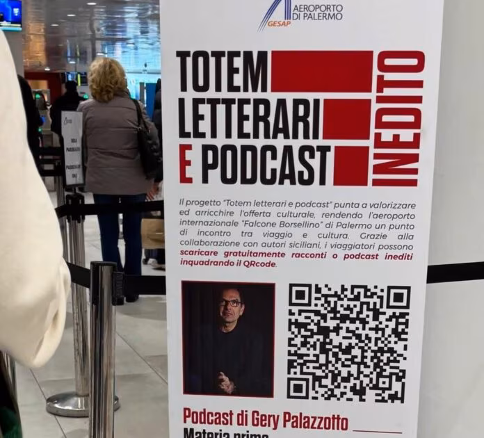 Aeroporto Palermo, successo per iniziativa “Totem letterari e podcast”