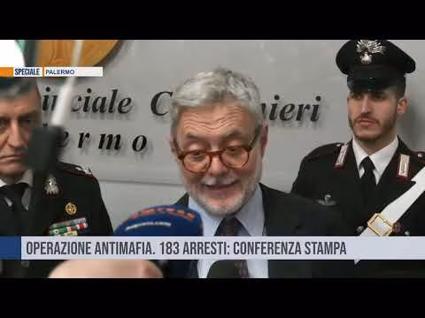 CONFERENZA STAMPA SU OPERAZIONE ANTIMAFIA 183 ARRESTI A PALERMO E BAGHERIA