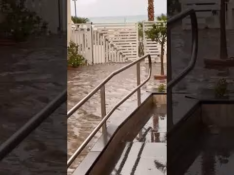 Forti temporali in Sicilia, la Statale 113 diventa un fiume in piena a Casteldaccia