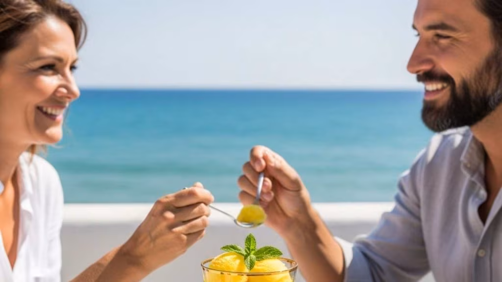 coppia che gusta un sorbetto al mare - foto (C) Mediaoneonline.it