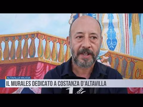 Altavilla Milicia: il murales omaggio a Costanza d' Altavilla