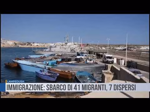 Lampedusa: immigrazione: sbarco di 41 migranti, 7 dispersi