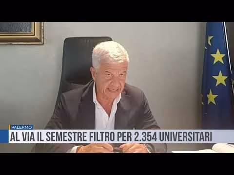 Palermo. Al via il semestre filtro per 2