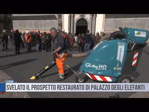 Catania: Svelato il prospetto restaurato di Palazzo degli elefanti