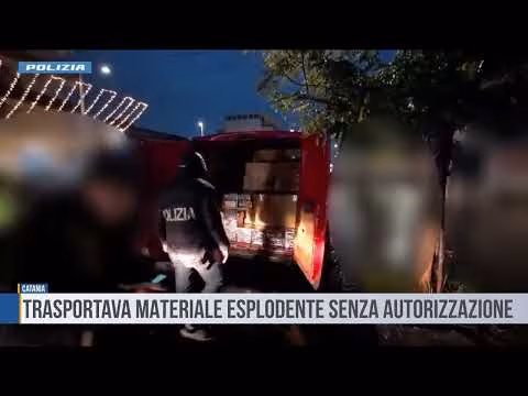 Catania: trasportava materiale esplodente senza autorizzazione