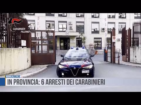 Monreale: in provincia: 6 arresti dei carabinieri