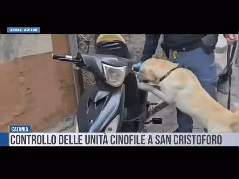 Catania: controllo delle unità cinofile a San Cristoforo
