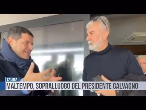 Catania: maltempo, sopralluogo del presidente Galvagno
