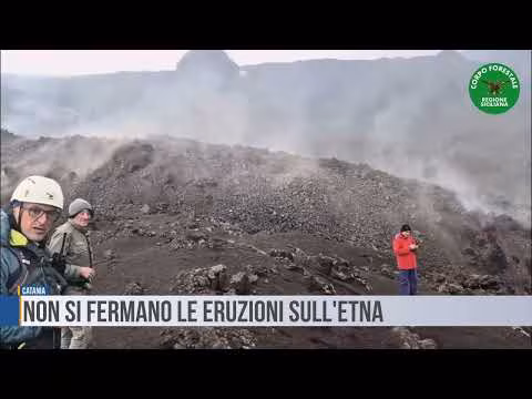 Catania: non si fermano le eruzioni dell'Etna