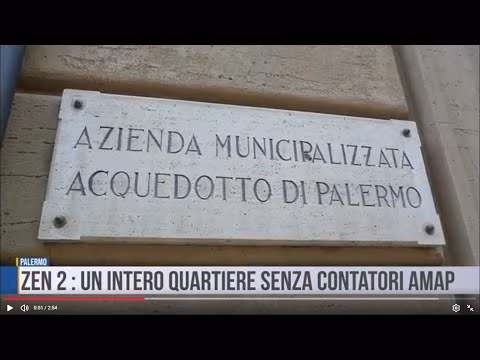 Palermo: Zen 2, un intero quartiere senza contatori Amap
