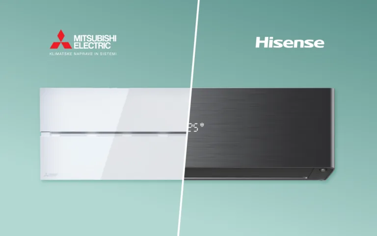 Klimatske naprave Mitsubishi Electric in Hisense – primerjava za različne uporabnike