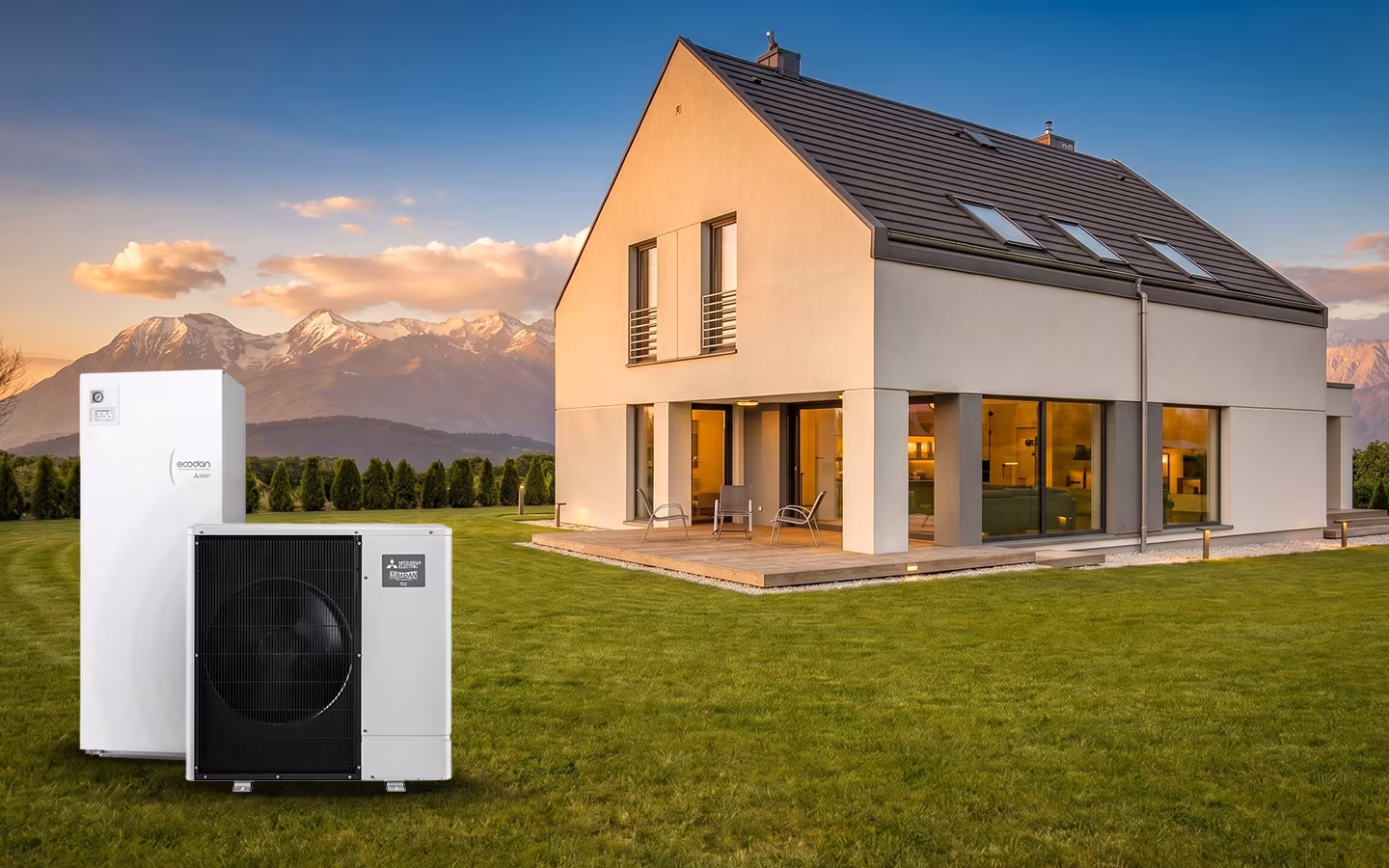 Sistem Mitsubishi Electric Ecodan: notranja in zunanja enota