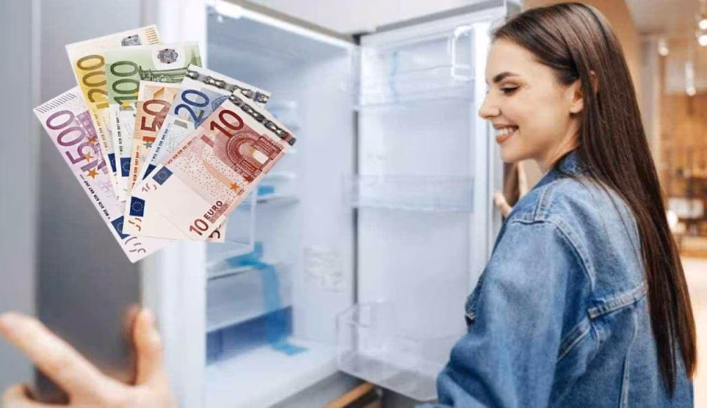Frigorifero e ragazza (Depositphotos foto)