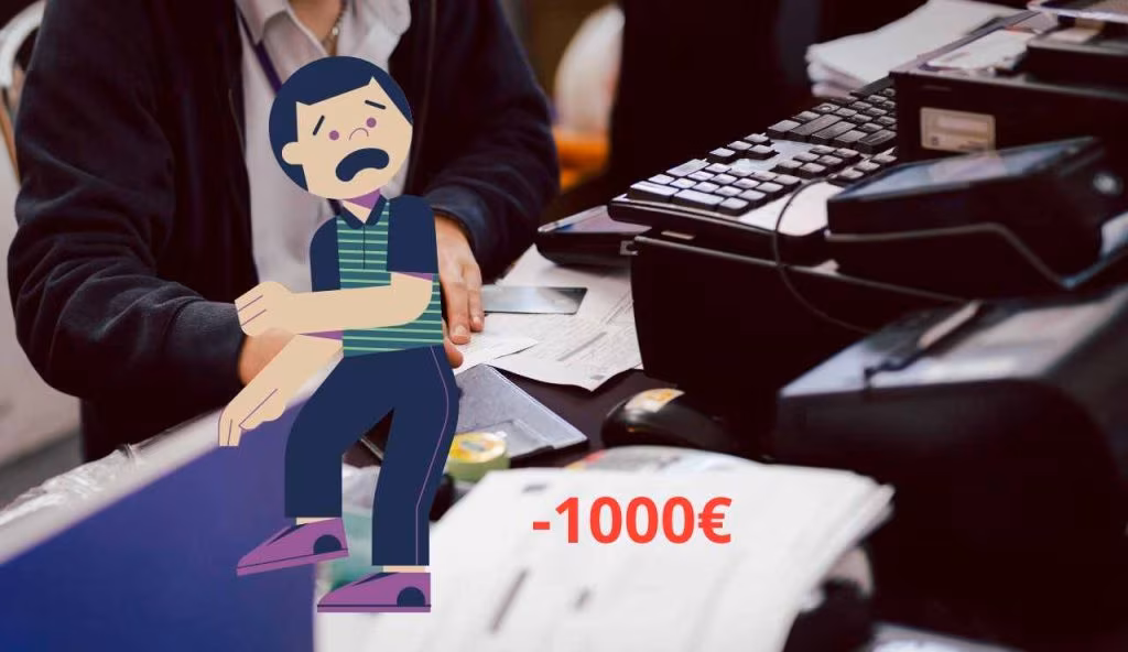 Spavento in banca