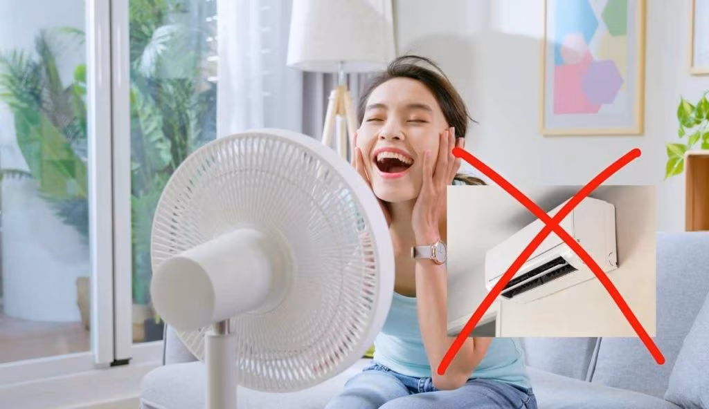 Non usare il condizionatore, ma usa il ventilatore