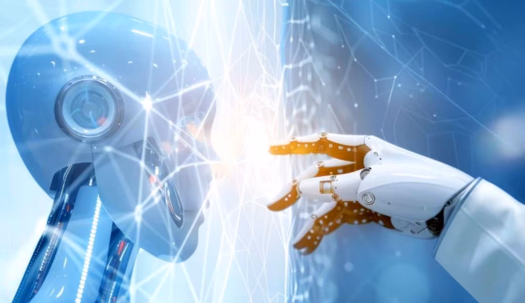 Illustrazione di un'AI e di un robot (Canva FOTO) - systemscue.it