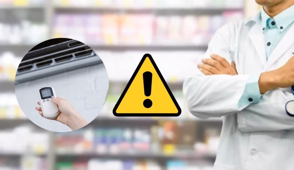 Farmacia e condizionatore (Depositphotos foto) - www.systemcue.it