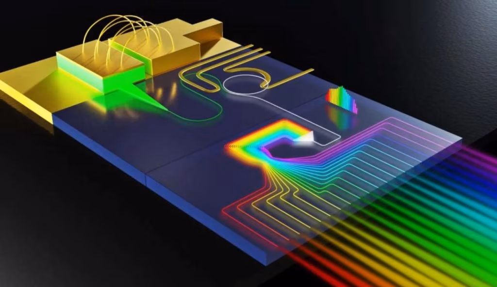 Illustrazione schematica del chip (Michal Lipson lab foto) - www.systemcue.it