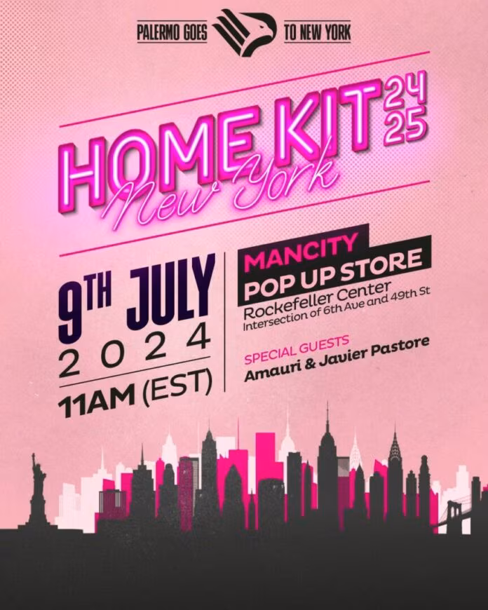 Il Palermo presenta le nuove maglie il 9 luglio a New York