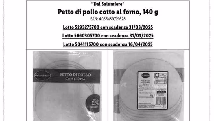 Petto di pollo richiami Lidl (screenshot) - teleone.it