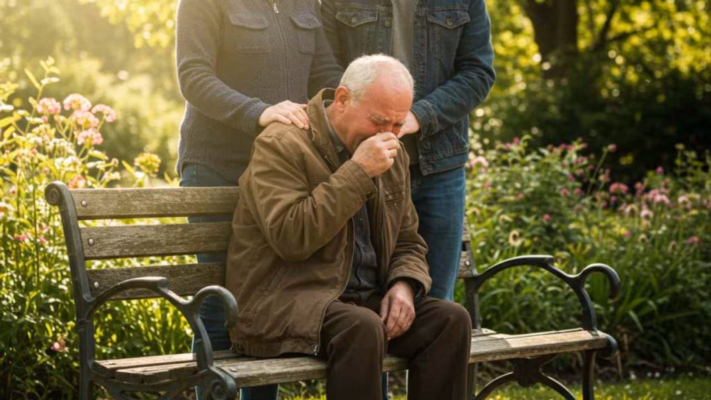 Anziano in lacrime - foto (C) Teleone.it