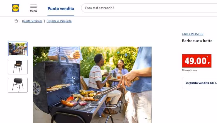Offerta barbecue Lidl (foto lidl.it) - teleone.it